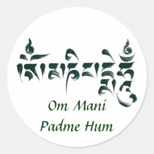 Summen III OM Mani Padme Runder Aufkleber