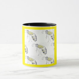 Summen mit Stil – Bienenillustration Keramik-Tasse Tasse