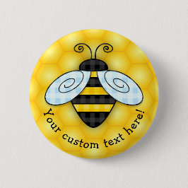 Summende Hummel-und Bienenwaben-Ikone Button
