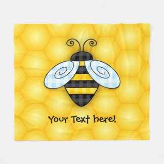 Summende Hummel-und Bienenwaben-Ikone Fleecedecke