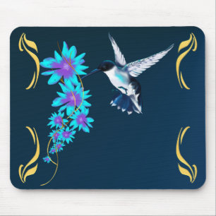 Summenvogel in blauem Mousepad