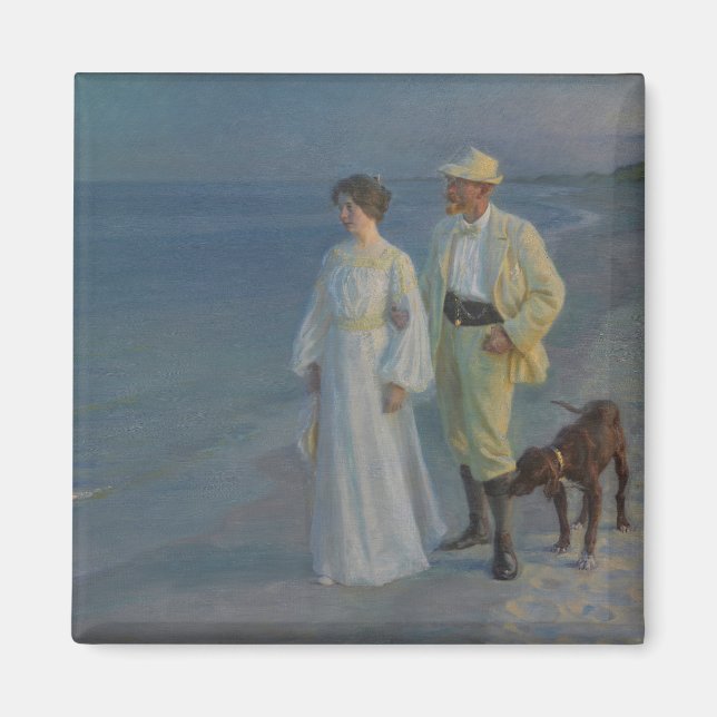 Summer Abend am Skagen Beach Magnet (Vorne)