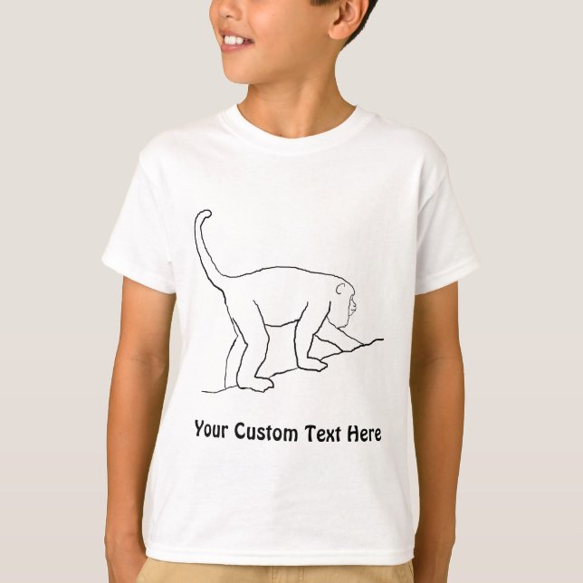 Summer-Affe, gehend T-Shirt (Vorderseite)
