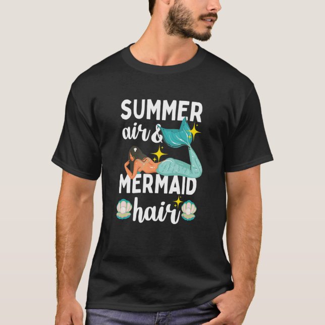 Summer Air Mermaid Hair Beach T-Shirt (Vorderseite)