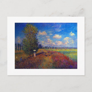 Summer Art impressionist Mohnfelder von Monet Postkarte