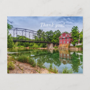 Summer at War Eagle Mill Danke, Postcard Postkarte