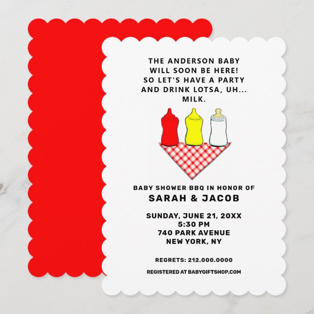 Summer Baby Dusche Einladung (Vorne/Hinten)