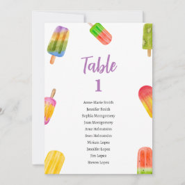 Summer Baby Shower Tischnummer und Gästebamen