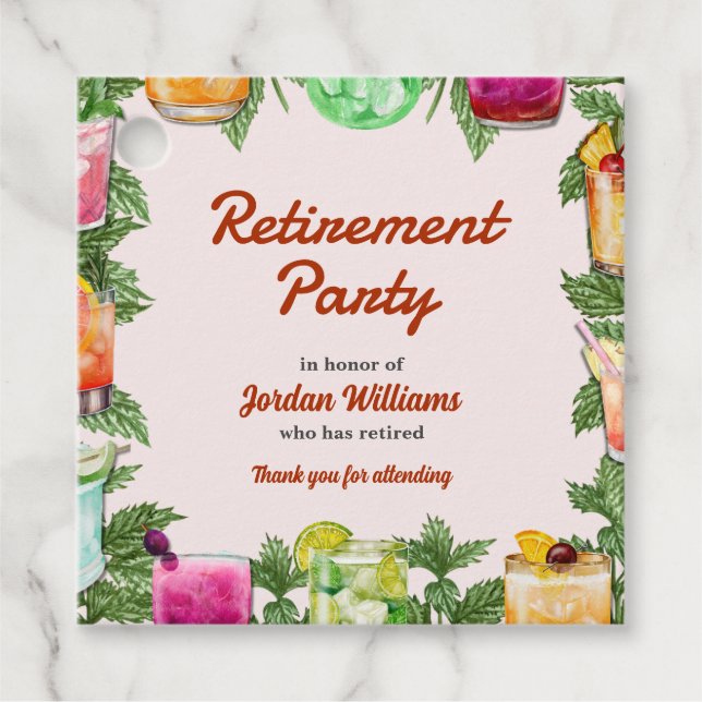 Summer Backyard Cocktail Party für Männer im Ruhes Geschenkanhänger (Vorderseite)