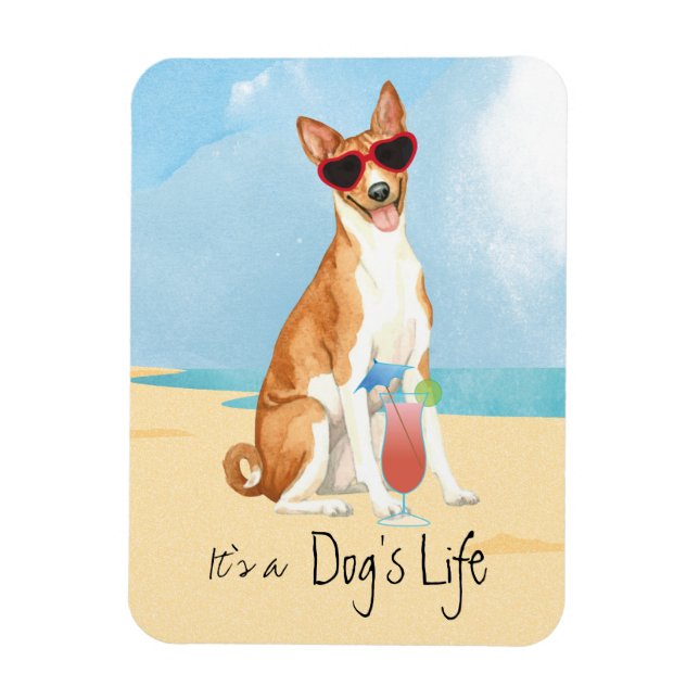 Summer Basenji Magnet (Vertikal)