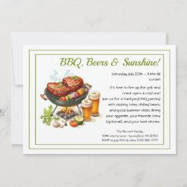 Summer BBQ & Beer Party Invitation – Backyard Cook Einladung