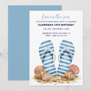 Summer Beach Anniversaire Fête Invitation
