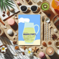 Summer Beach Anniversaire Fête Invitation