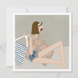 Summer Beach Babe Fashion Carte d'illustration