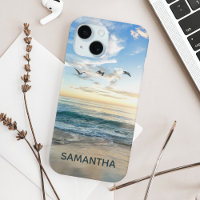 Summer Beach Blue Personalisiert Name