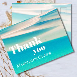 Summer Beach Blue Vielen Dank Postkarte