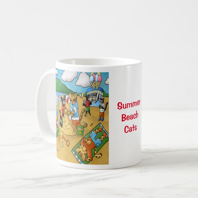 Summer Beach Cats Kaffeetasse (Vorderseite Links)