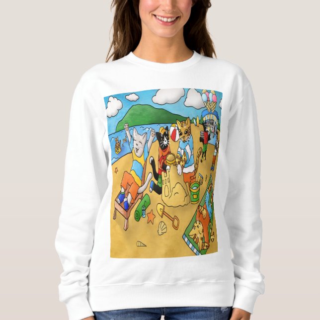 Summer Beach Cats Sweatshirt (Vorderseite)