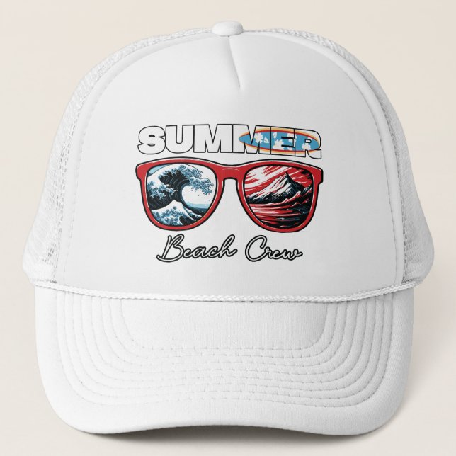 Summer Beach Crew - Summer Vibes Truckerkappe (Vorderseite)