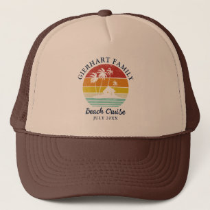 Summer Beach Cruise Family Tropical Vacation Truckerkappe