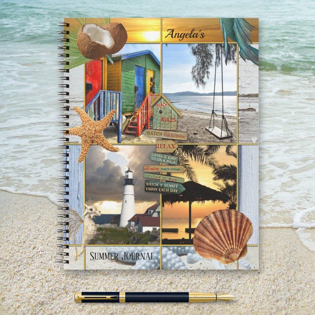 Summer Beach Custom Foto Bullet Journal Notizbuch (Von Creator hochgeladen)