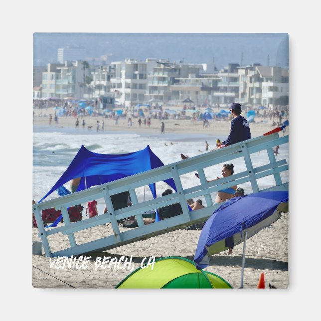 Summer Beach Day - Venice Beach, CA Magnet (Vorne)