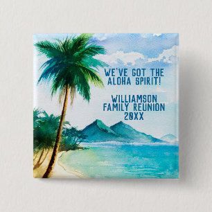 Summer Beach Family Wiedersehen Aloha Ansammlung Button