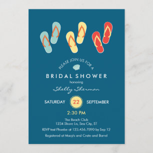 Summer Beach Flip Flops Invitation nuptiale de dou