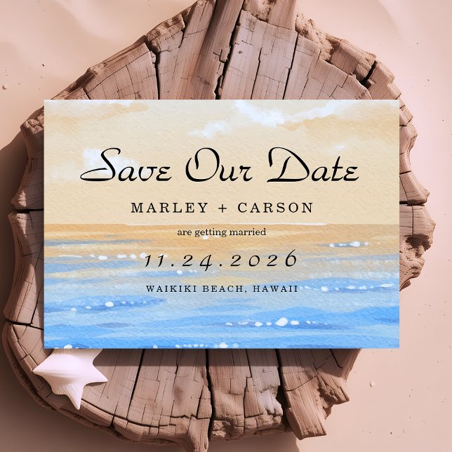 Summer Beach Hochzeit in Urlaubsort Save The Date (Von Creator hochgeladen)