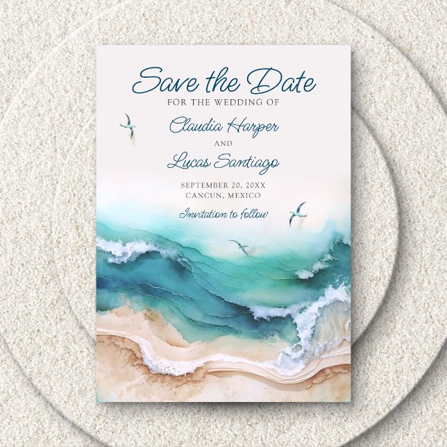 Summer Beach Hochzeit Save The Date (Von Creator hochgeladen)