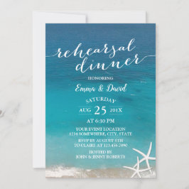 Summer Beach Hochzeit Starfish Probe Dinner Einladung