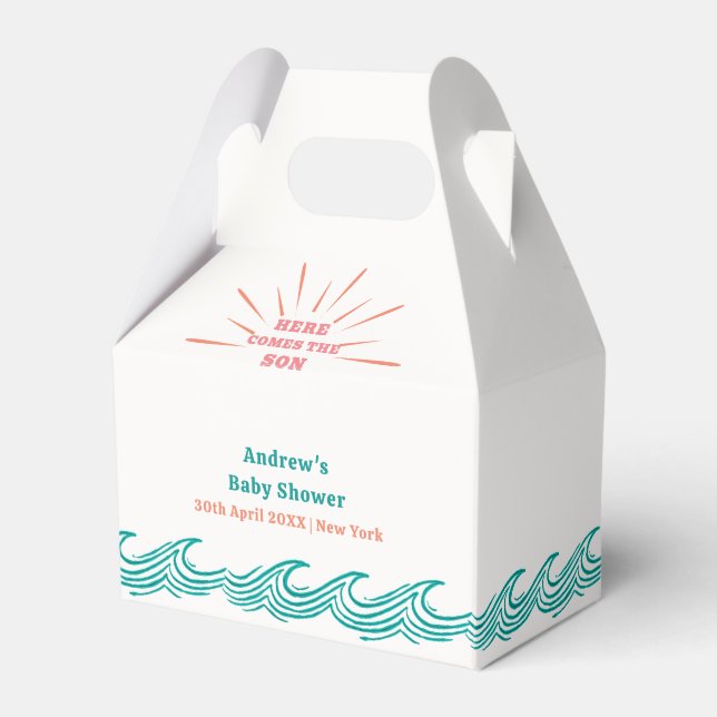 Summer Beach kommt hier zur Son Baby Dusche Geschenkschachtel (Vorderseite)