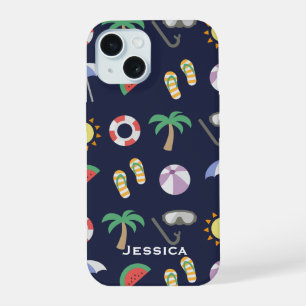 Summer Beach Motif bleu vacances Personnalisé