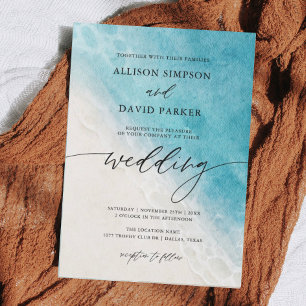 Summer Beach Nautique Mariage Invitations