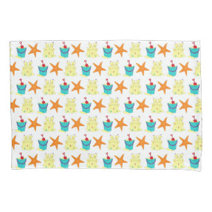 Summer Beach Party Sandcastle Starfish Pail Shovel Kissenbezug