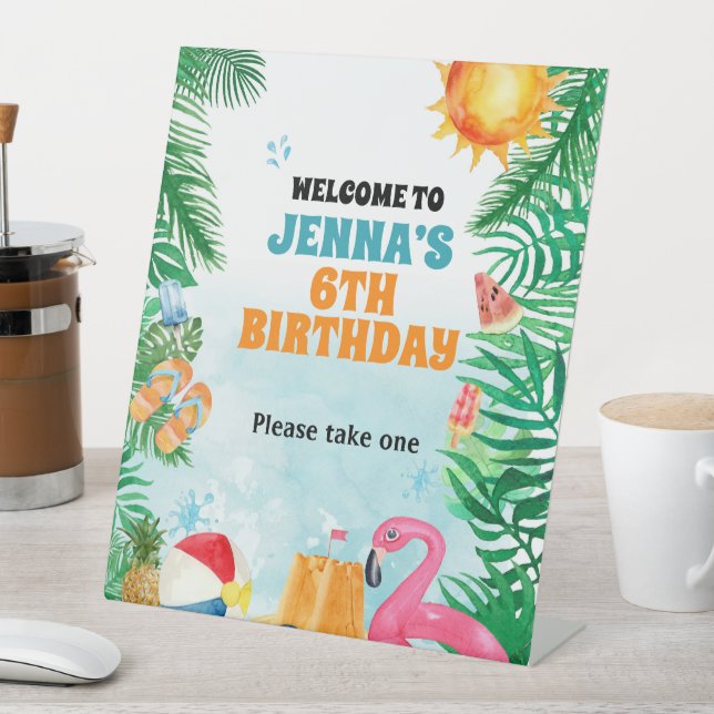 Summer Beach Party Sockelschild (In Situ)