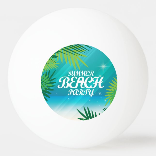 Summer Beach Party Tischtennisball (Vorderseite)