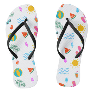 Summer Beach Pattern Pair von Flip Flops
