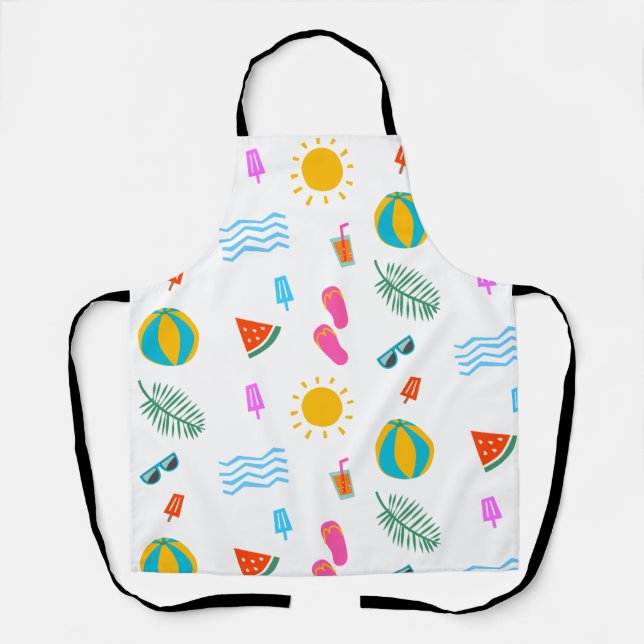 Summer Beach Pattern Schürze (Vorderseite)