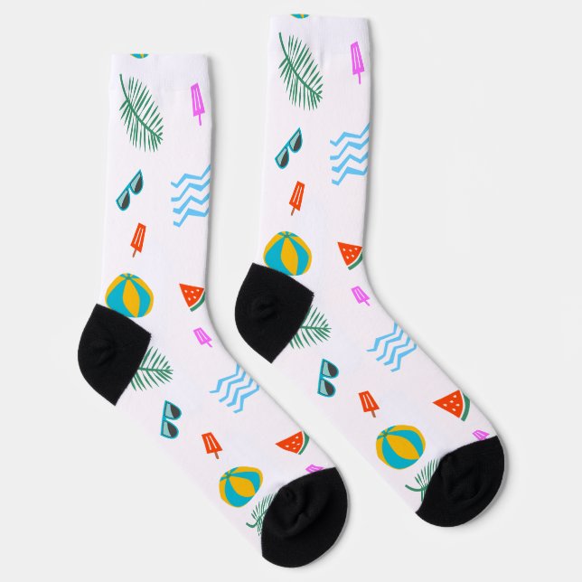 Summer Beach Pattern Socken (Rechts)