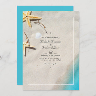 Summer Beach QR Code UAWG Wedding Einladung