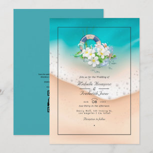 Summer Beach QR Code UAWG Wedding Einladung