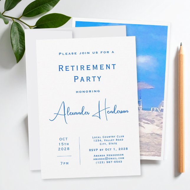 Summer Beach Retirement Party Invitation (Créateur téléchargé)