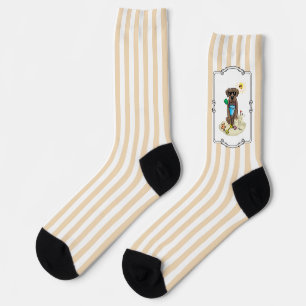 Summer Beach Schokolade Labrador Hund Labrador Ret Socken