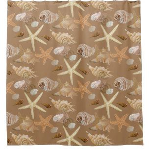 Summer Beach Seashell Collection Duschvorhang