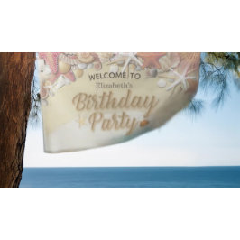Summer Beach Starfish Begrüßung der Geburtstagspar Banner