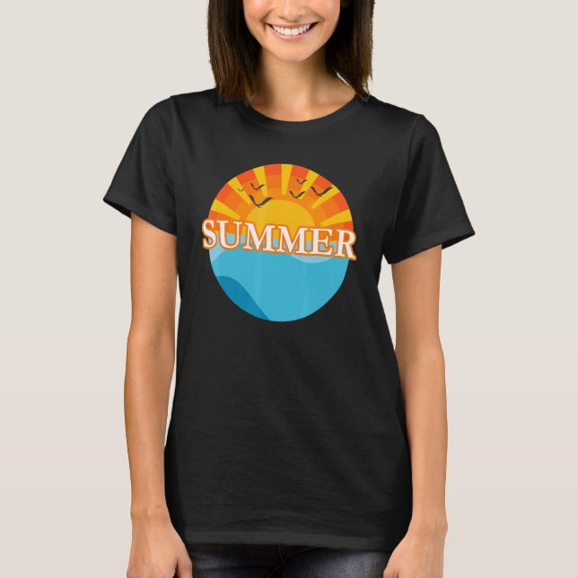 Summer Beach Sunset T-Shirt (Vorderseite)