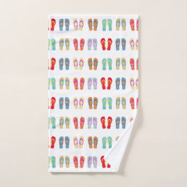 Summer Beach Thema Sandals Muster Flip Flops Handtuch