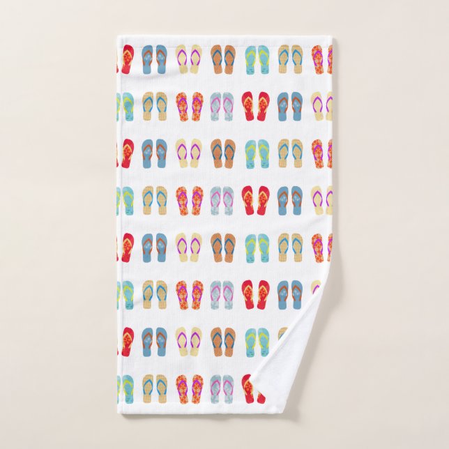 Summer Beach Thema Sandals Muster Flip Flops Handtuch (Handtuch)