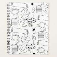 Summer Beach Theme Konturen Muster-Notebook